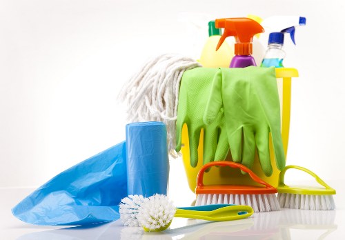 Cleaning a modern office meeting room in Clapham