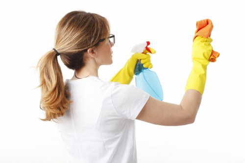 Cleaner preparing a Clapham flat for a one-time clean