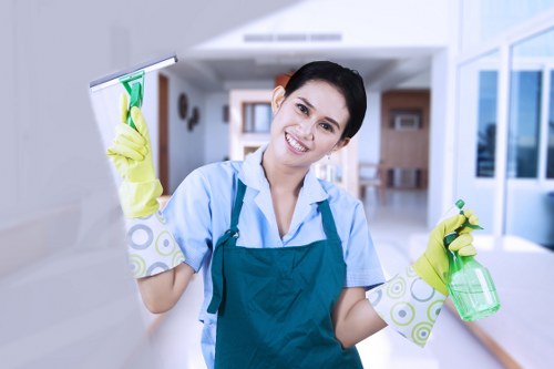 Waste sorting and lawful disposal during a cleaning service