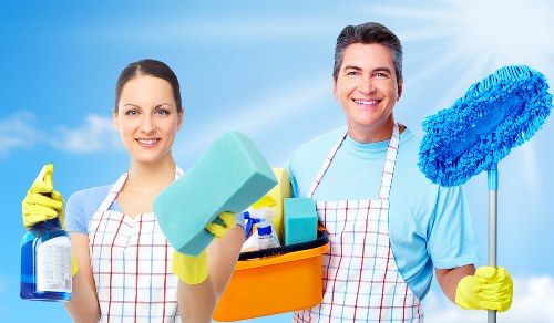 Cleaning team noting service concerns in a log